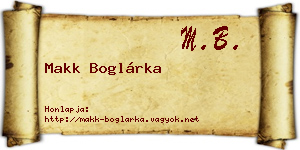 Makk Boglárka névjegykártya